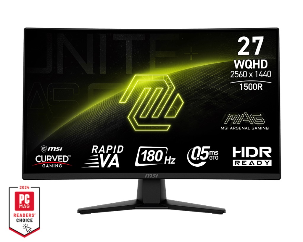 MSI MAG/274CQF/27"/VA/QHD/180Hz/0,5ms/Black/2R