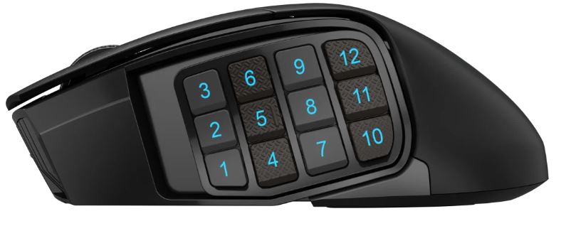 Obrázek Corsair SCIMITAR ELITE/Herní/Optická/Pro praváky/26 000 DPI/Drátová+bezdrátová/Černá