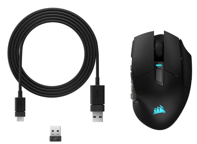 Obrázek Corsair SCIMITAR ELITE/Herní/Optická/Pro praváky/26 000 DPI/Drátová+bezdrátová/Černá