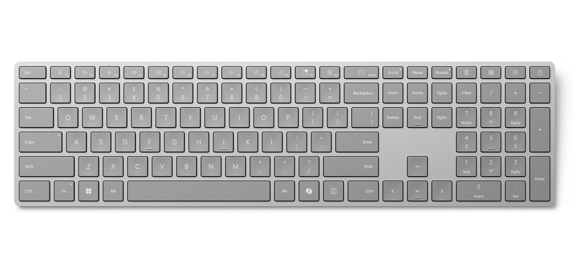 Microsoft Surface Keyboard (2. edice)/Bezdrátová Bluetooth/US layout/Šedá