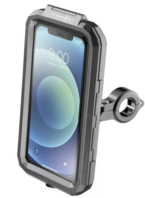 Voděodolné pouzdro na mobilní telefony Interphone Armor Pro, úchyt na řídítka, max. 6,5", černé