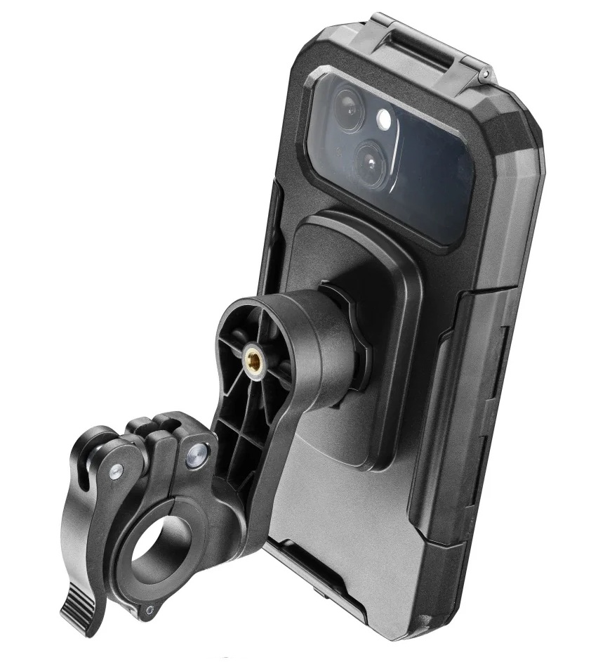 Obrázek Pouzdro na mobilní telefony Interphone Armor Pro, úchyt na řídítka QUIKLOX, max. 6,5", černé