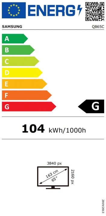 Obrázek 65" LED Samsung QB65C - UHD,350cd,MI,16/7