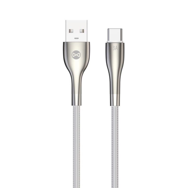 Obrázek Datový kabel Forever Sleek USB/USB-C 1m 3A bílý