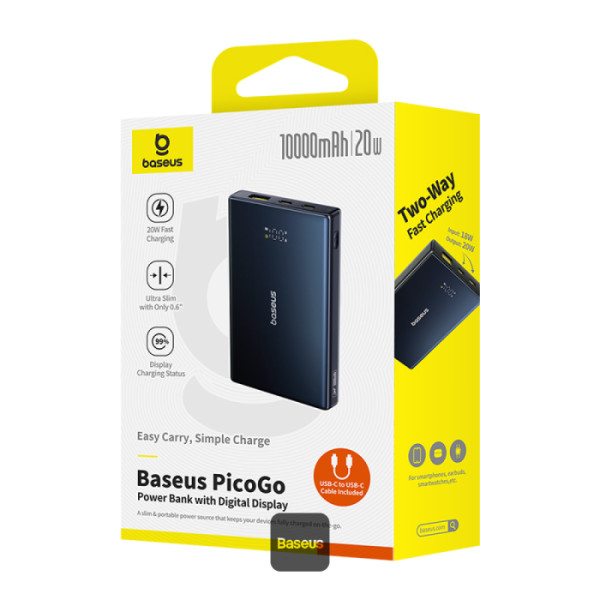 Obrázek Baseus Powerbanka PicoGo 10000mAh 20W USB-C černá