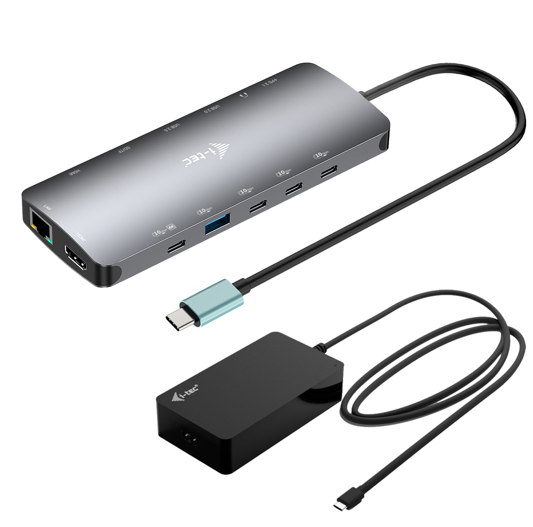 Obrázek i-tec USB-C Metal Nano 3x Display Dock, 2x HDMI 1x USB-C video, PD 140W + Universal Charger 140W