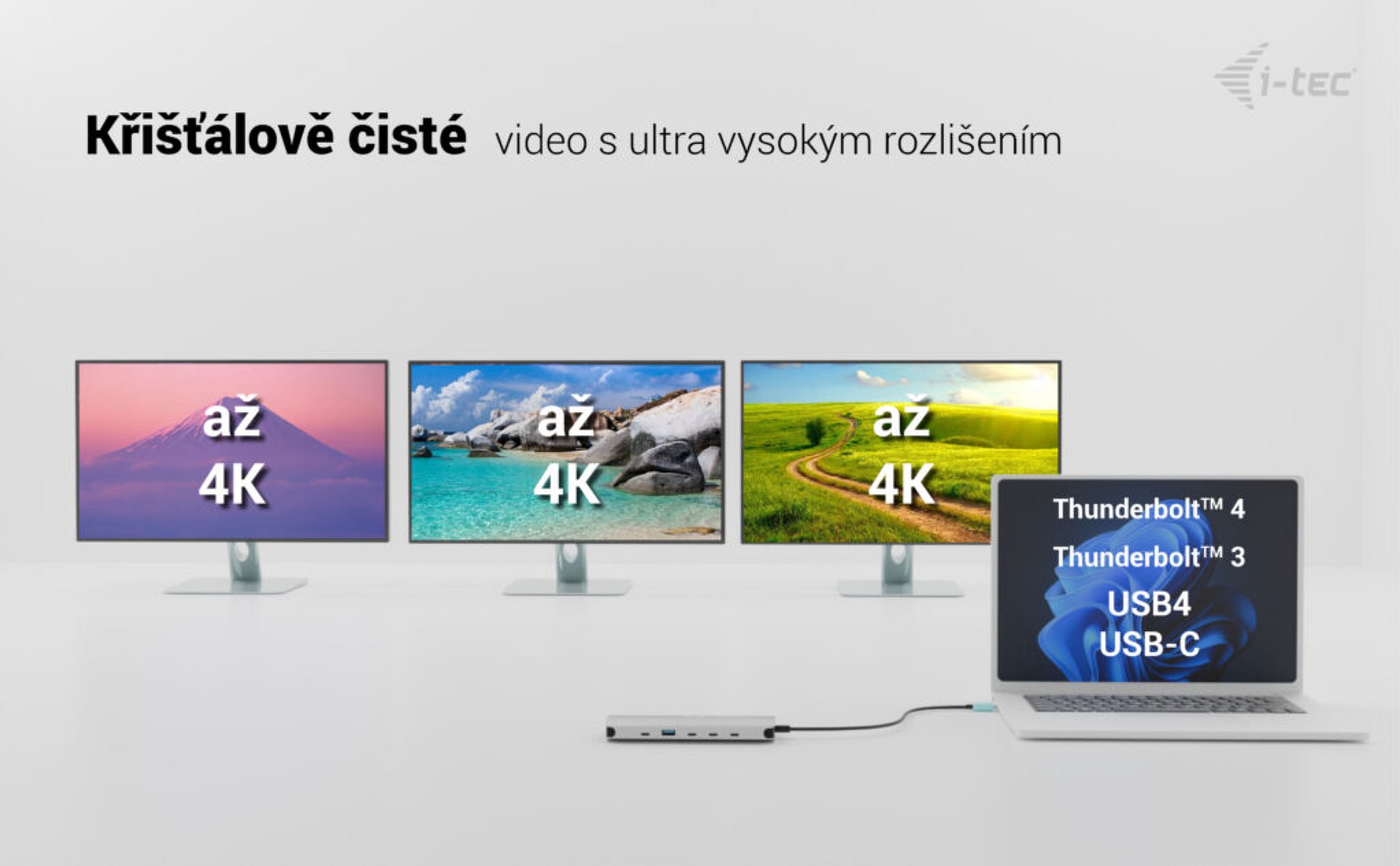 Obrázek i-tec USB-C Metal Nano 3x Display Dock, 2x HDMI 1x USB-C video, PD 140W + Universal Charger 140W