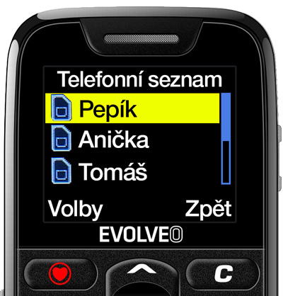 Obrázek EVOLVEO EasyPhone, mobilní telefon pro seniory s nabíjecím stojánkem, černá