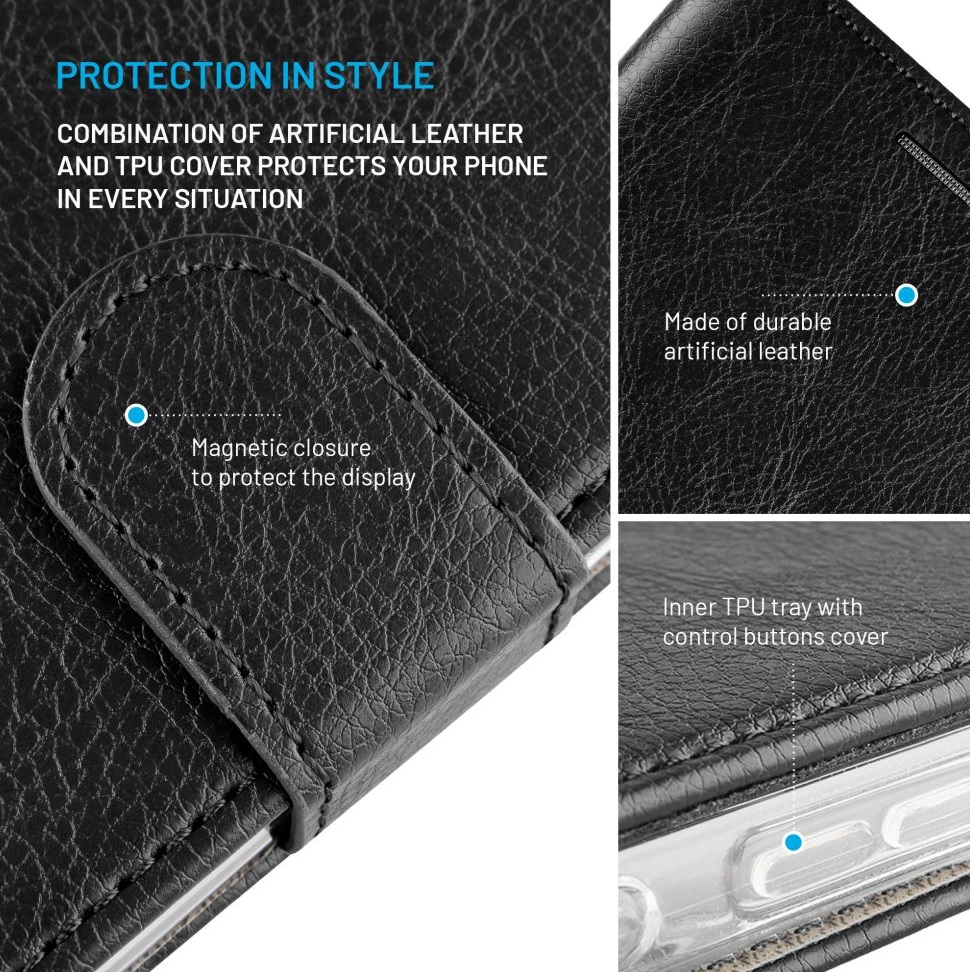 Obrázek Pouzdro typu kniha FIXED Opus pro Apple iPhone 16e, černé