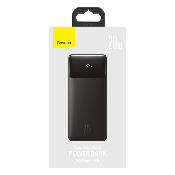 Obrázek Baseus PPBD050501 Bipow Digital Display Powerbanka 20000mAh 20W Black