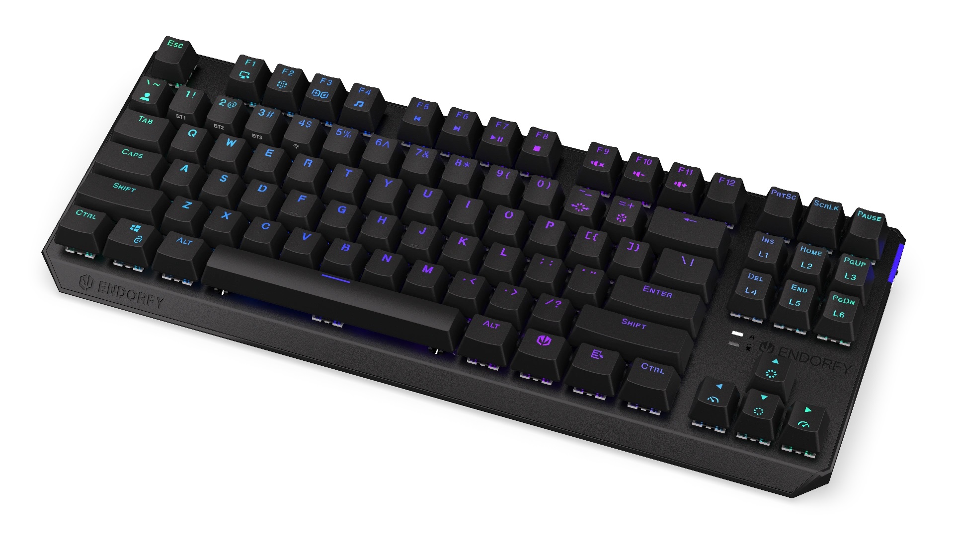 Obrázek Endorfy Thock TKL Red/Drátové/Bezdrátové/US layout/Černá