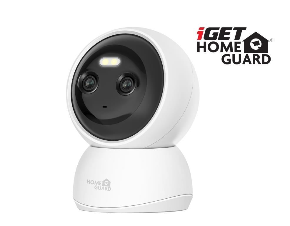 iGET HGWIP222 - WiFi Dual Lens 2K IP kamera s LED + IR nočním viděním, zvuk, otočná, CZ aplikace