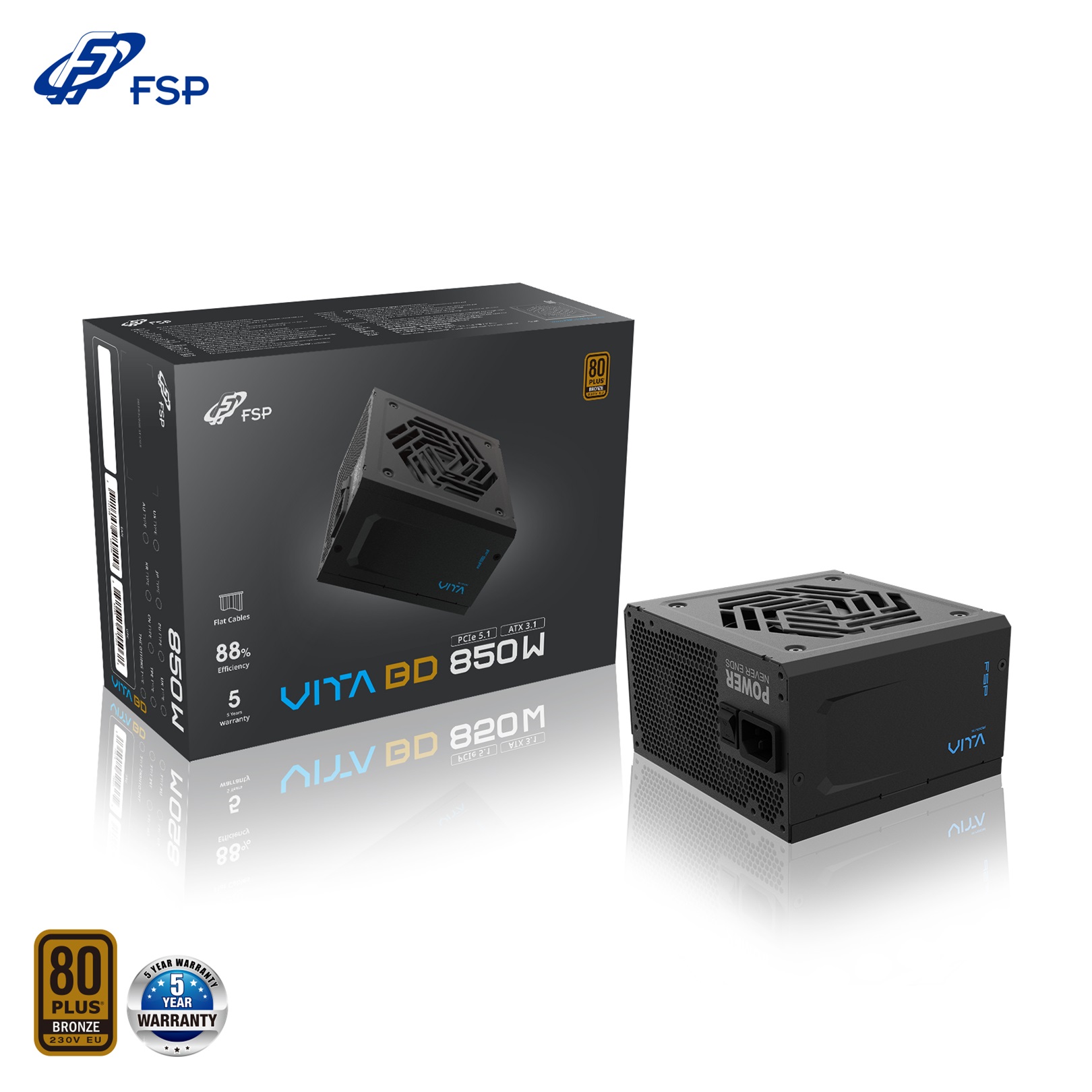 FSP VITA BD/850W/ATX 3.1/80PLUS Bronze 230V/Retail