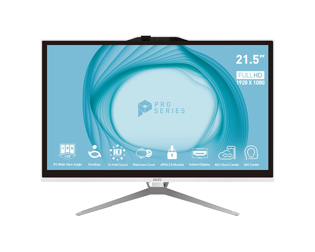 MSI PRO/AP222T 13M-413CZ/21,5"/FHD/T/i3-13100/8GB/256GB SSD/UHD 730/W11H/Bílá/2R