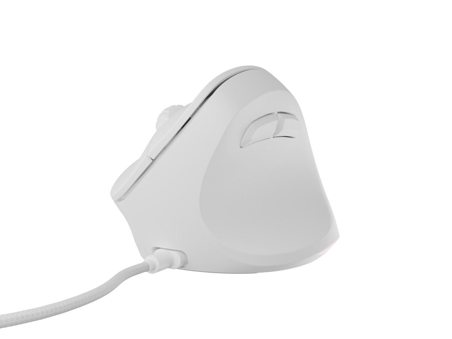 Obrázek Vertikální myš Natec CRAKE 2 PRO/Vertikální/Optická/Pro praváky/12 400 DPI/Drátové USB-A/Bílá