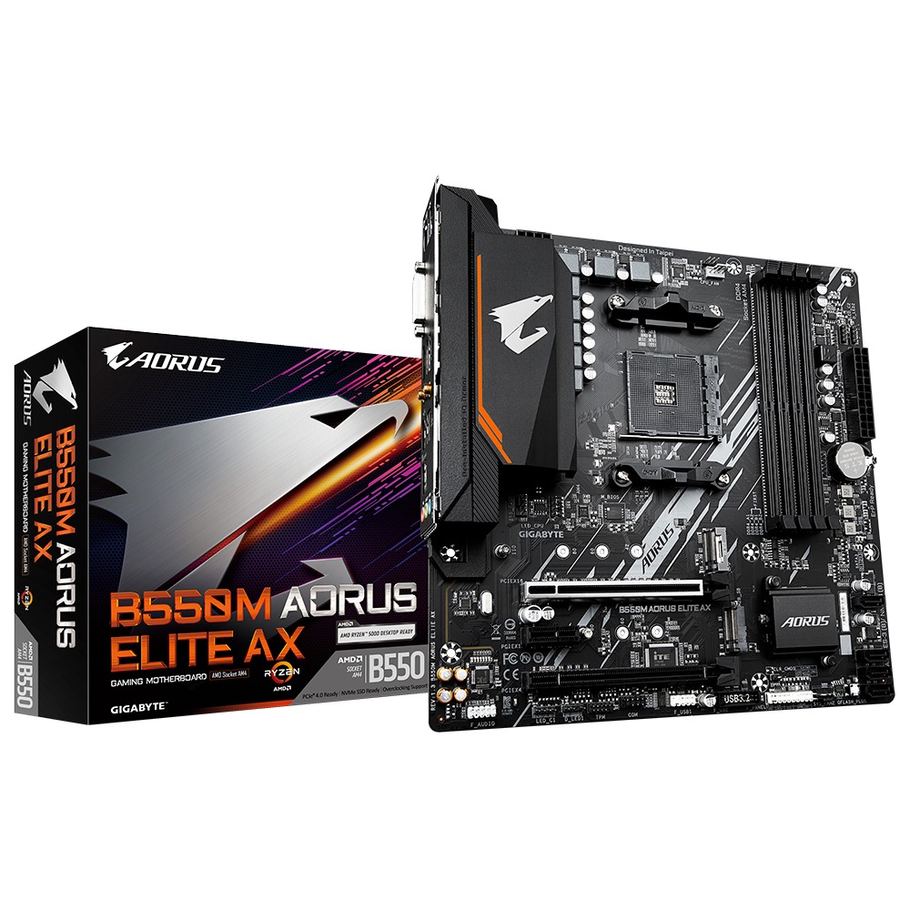 Zobrazit podrobnosti pro GIGABYTE B550M AORUS ELITE AX/AM4/mATX GIGABYTE B550M AORUS ELITE AX/AM4/mATX