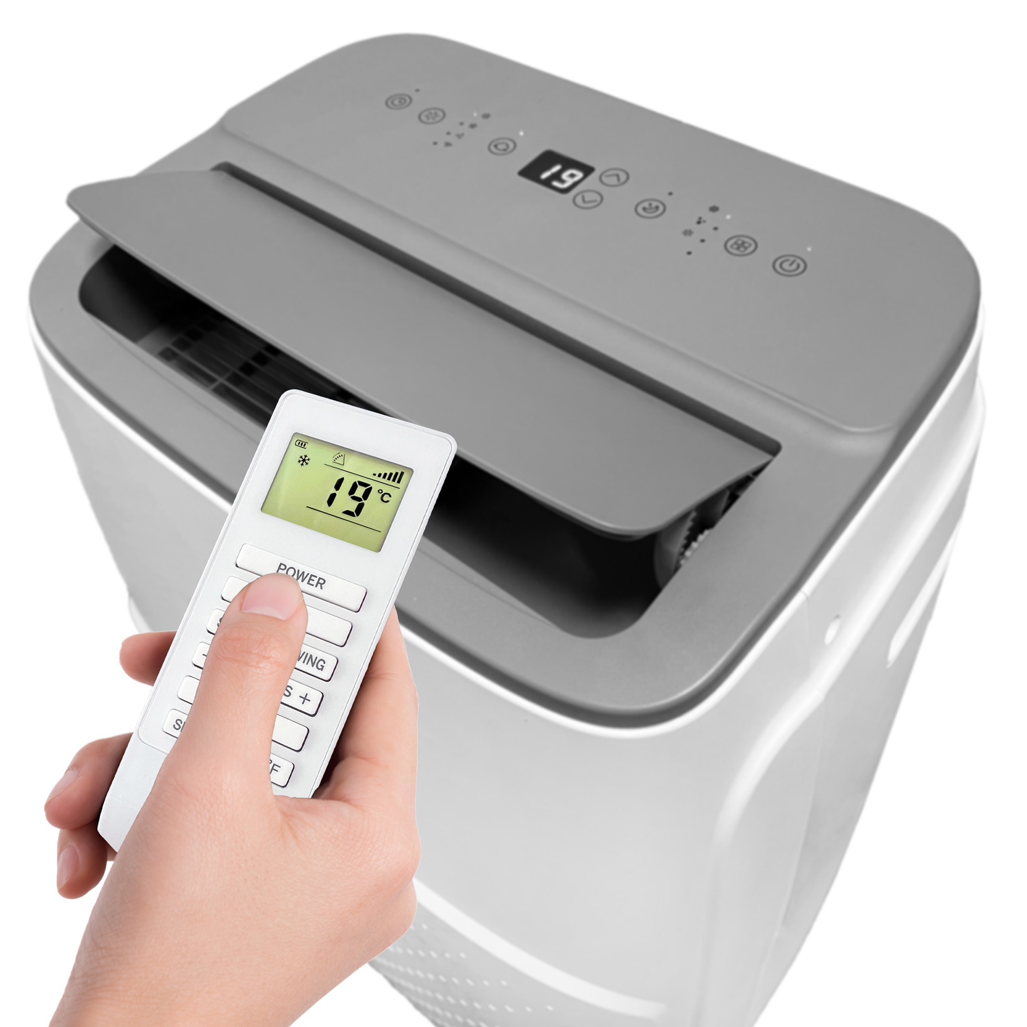 Obrázek Salente SummerICE12, chytrá mobilní klimatizace, 12000 BTU, WiFi+Bluetooth, dálk. ovl.