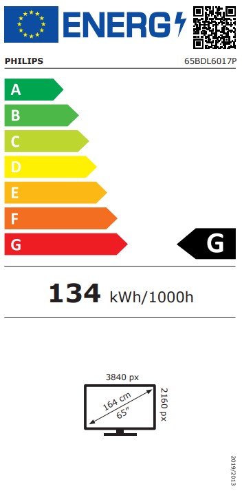 Obrázek 65" D-LED Philips 65BDL6017P-UHD,800cd,MP,24/7