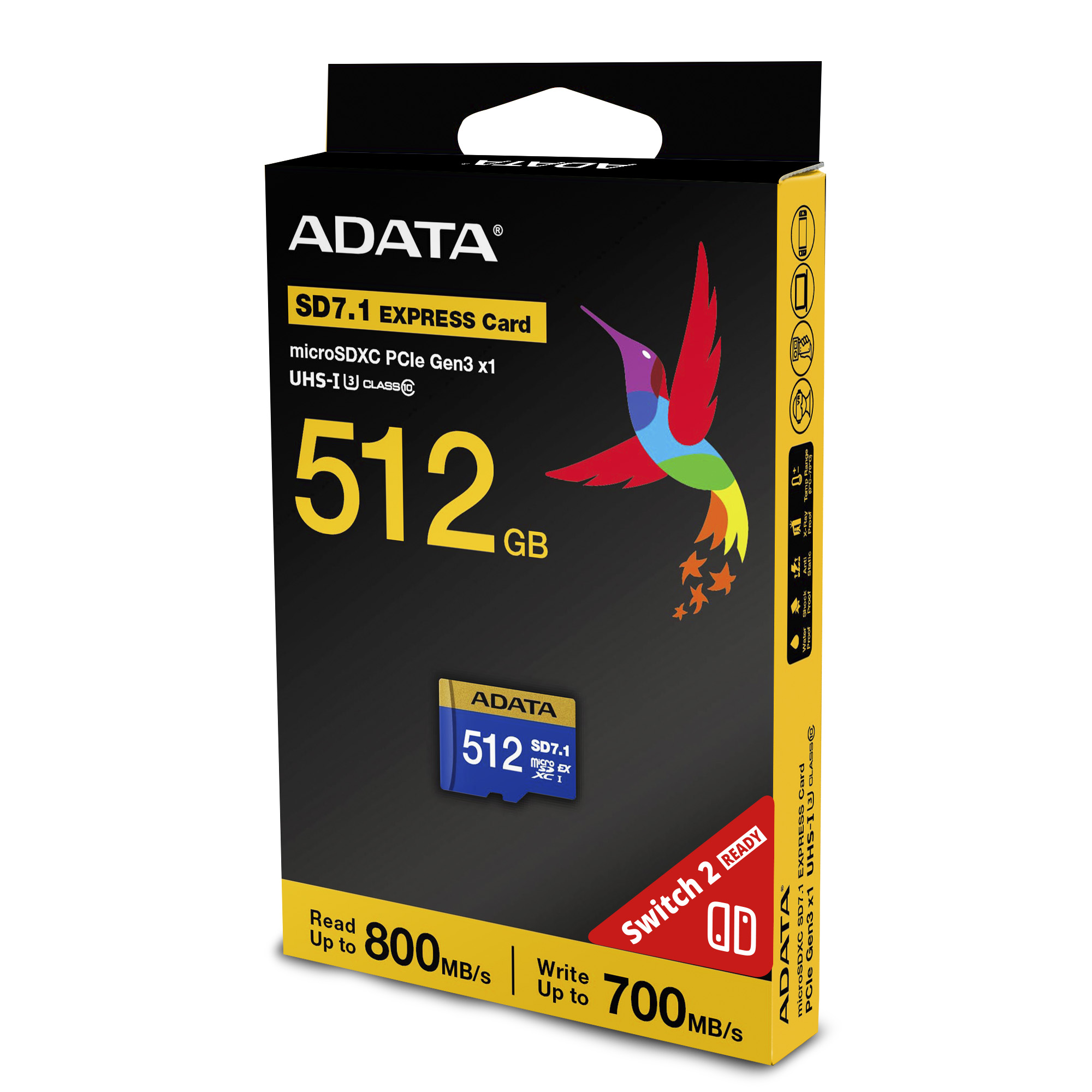 Obrázek Adata Express Gen3 L1/Micro SDXC/500GB/UHS-I U3 / Class 10