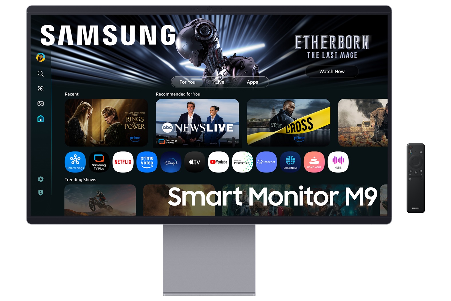 Samsung Smart Monitor/M90SF/32"/OLED/4K UHD/165Hz/0,03ms/Stříbrná/2R
