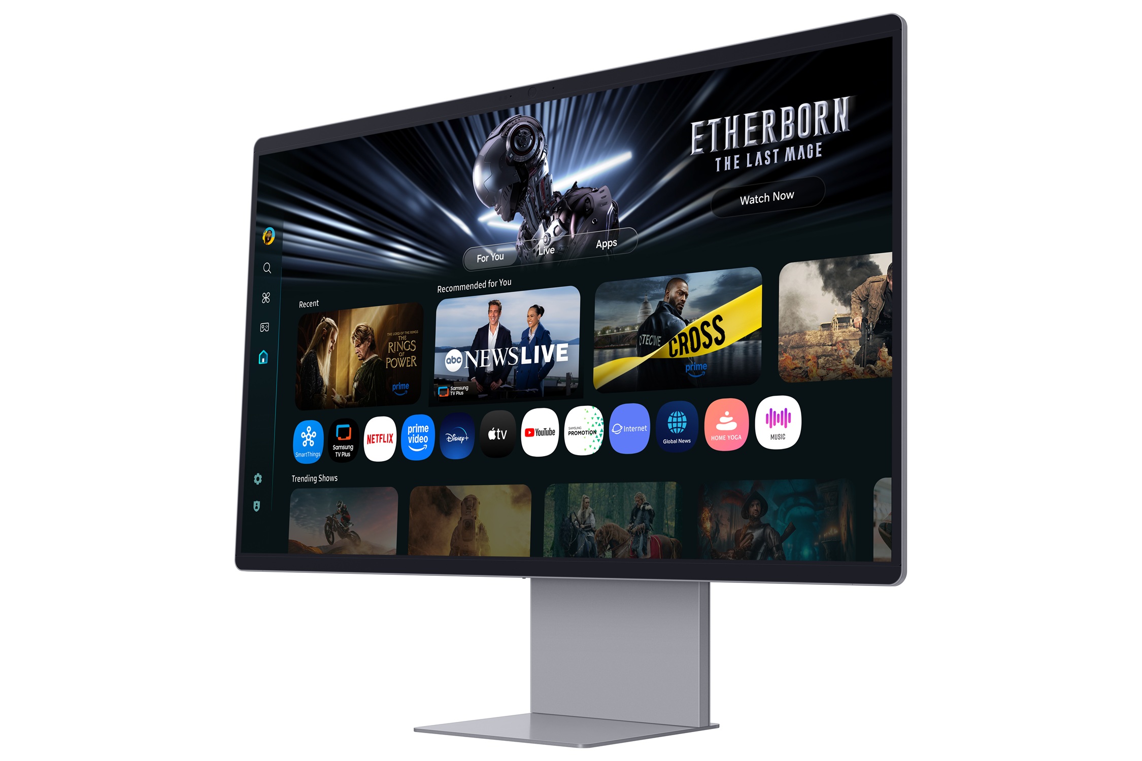 Obrázek Samsung Smart Monitor/M90SF/32"/OLED/4K UHD/165Hz/0,03ms/Stříbrná/2R