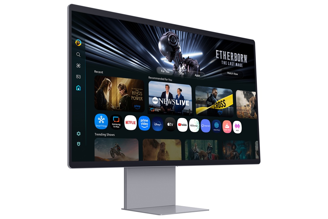 Obrázek Samsung Smart Monitor/M90SF/32"/OLED/4K UHD/165Hz/0,03ms/Stříbrná/2R