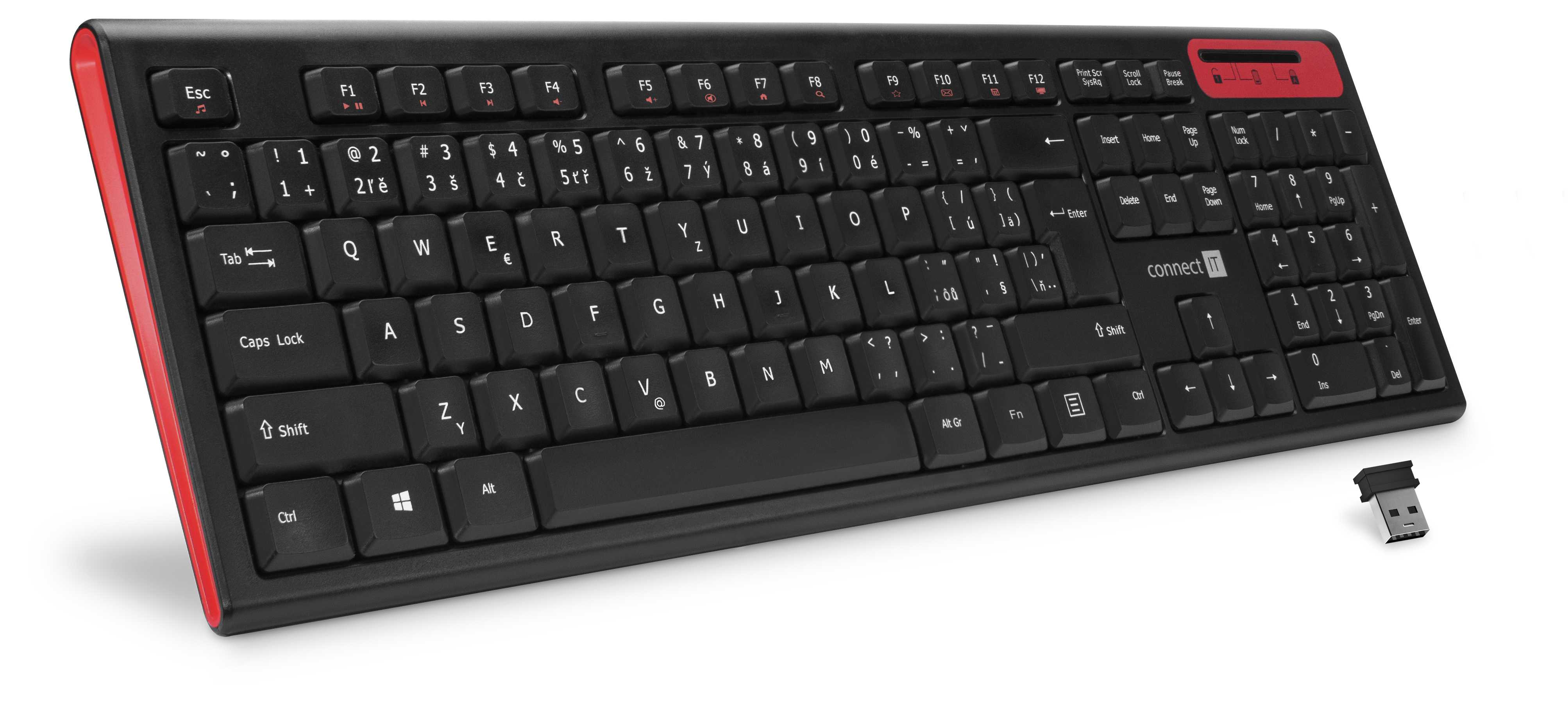 CONNECT IT Multimediální bezdrátová klávesnice