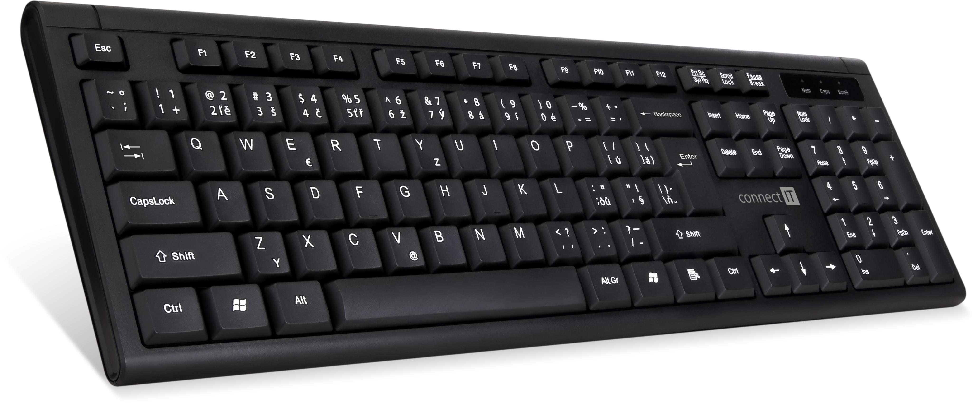 CONNECT IT kancelářská drátová USB klávesnice