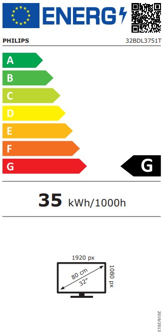 Obrázek 32" D-LED Philips 32BDL3751T-FHD,350c,PCap,24/7