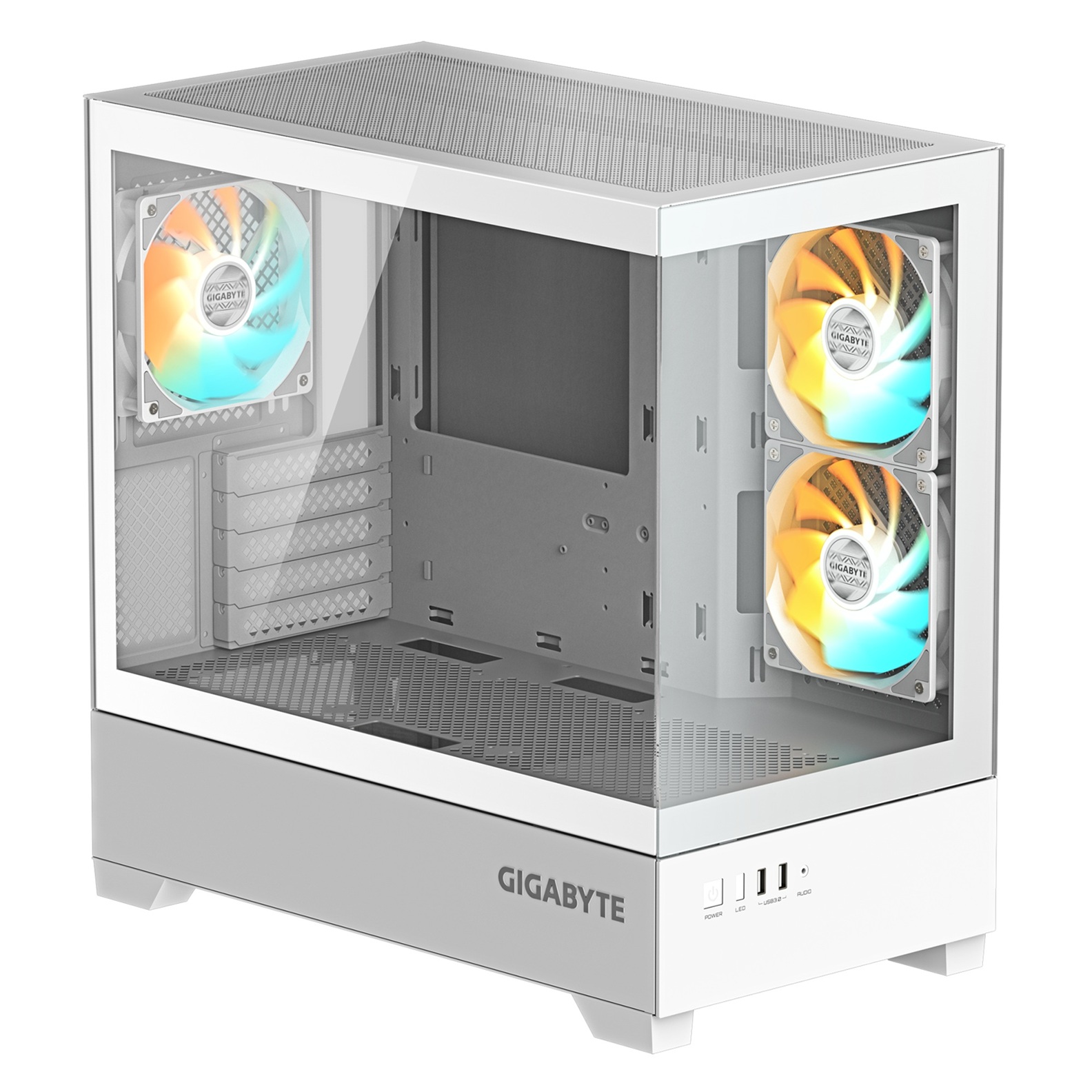 Obrázek GIGABYTE C201 PANORAMIC ICE/Midi Tower/Transpar./Bílá