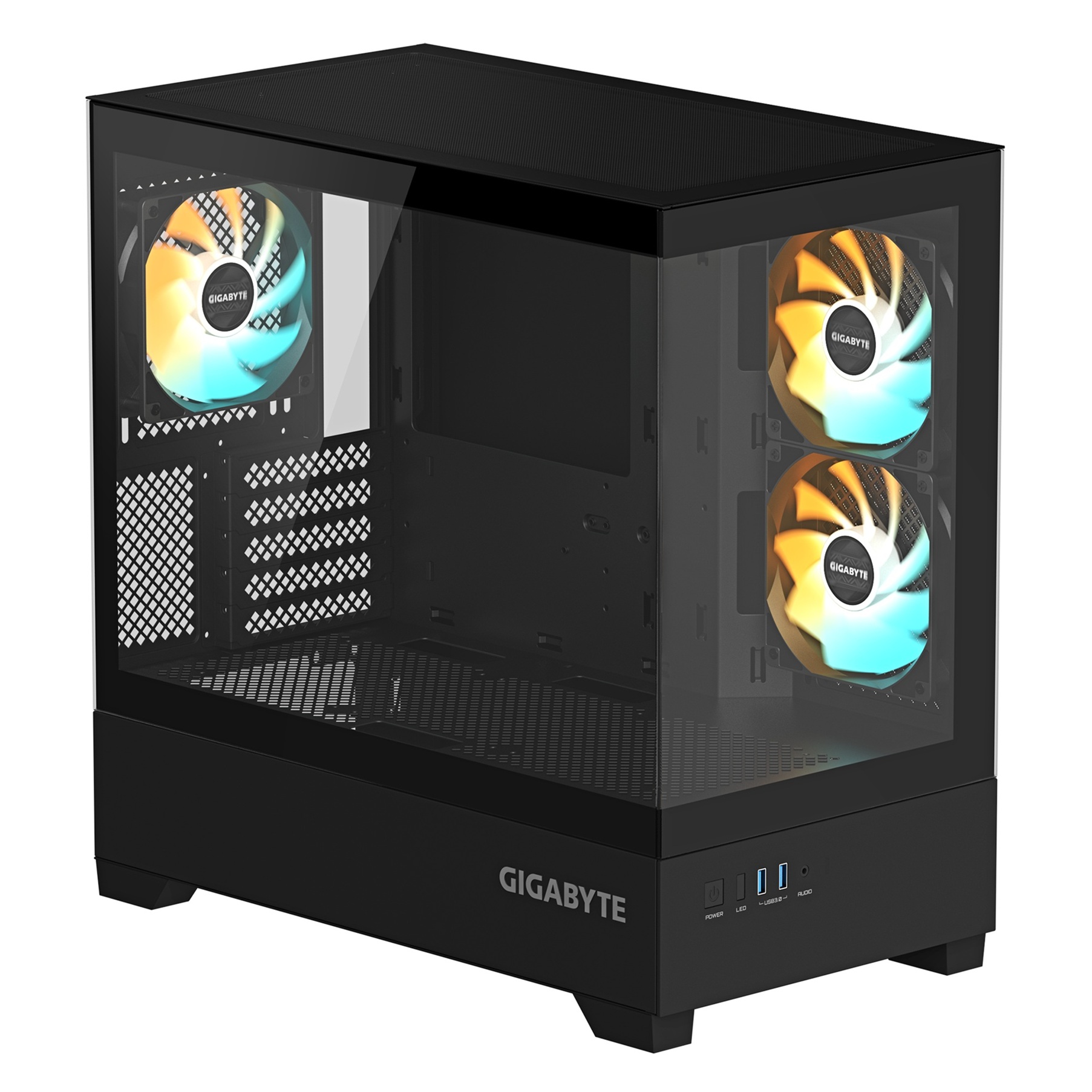 Obrázek GIGABYTE C201 PANORAMIC/Midi Tower/Transpar./Černá