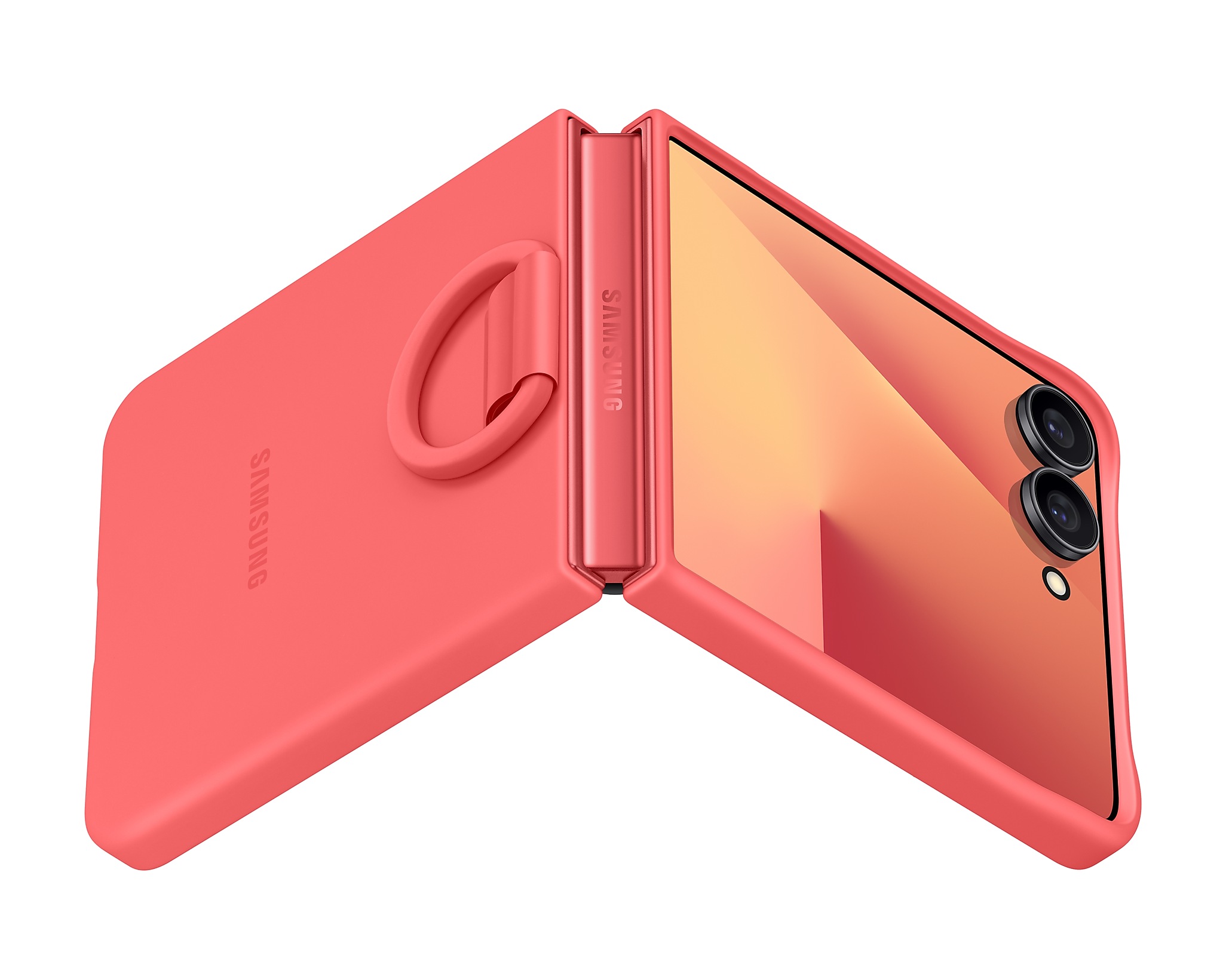 Obrázek Samsung Silikonový kryt s držákem na prst Flip7 Red