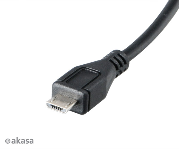 Obrázek AKASA - USB kabel OTG - mikro USBna USB - 15 cm