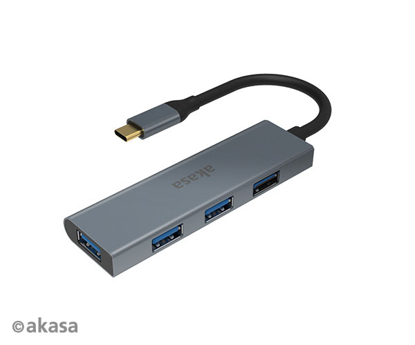 Obrázek AKASA - externí USB hub - USB typ-C na 4 x USB 3.0