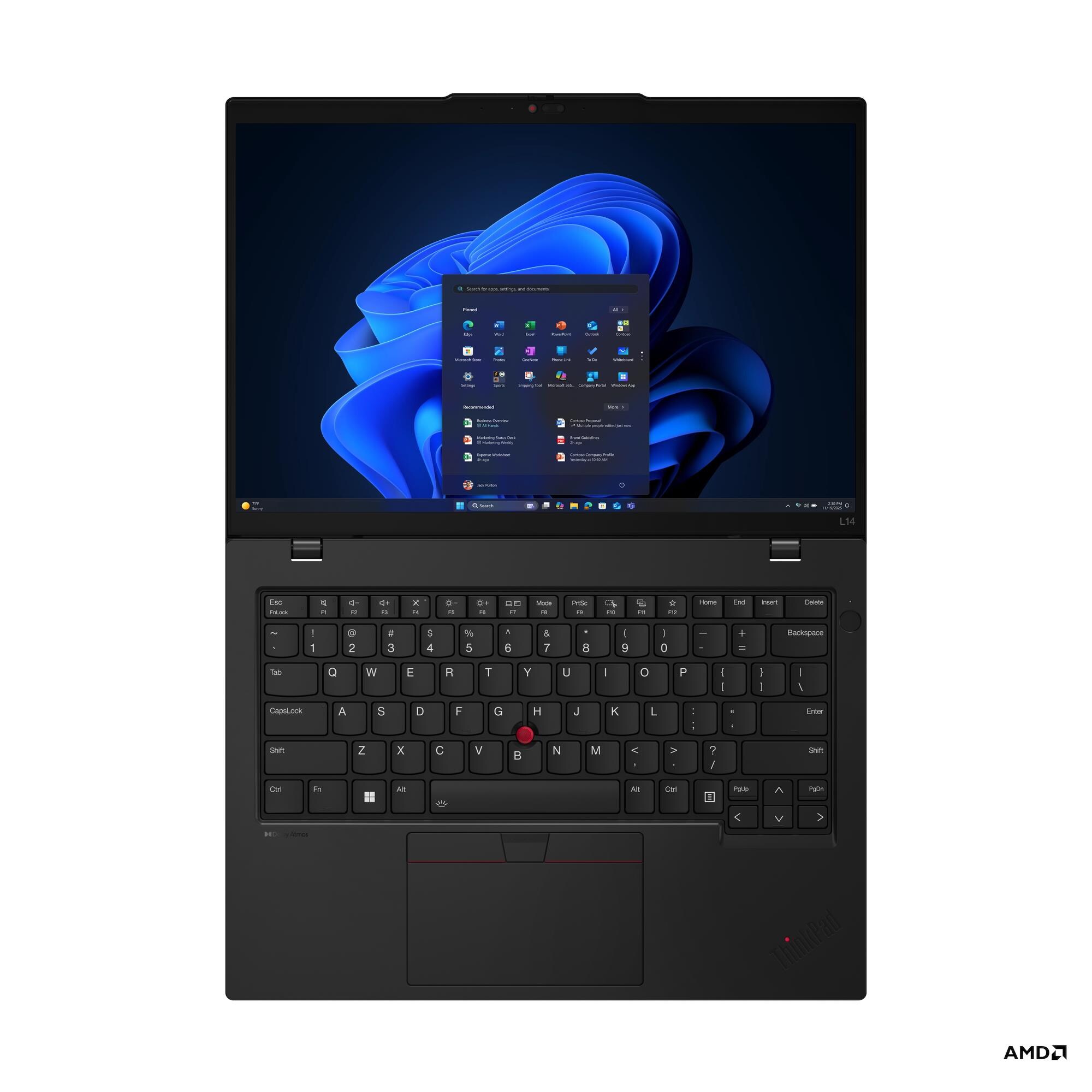 Obrázek Lenovo ThinkPad L/L14 Gen 6 (AMD)/R7PRO-250/14"/WUXGA/32GB/1TB/AMD int/W11P/Black/3R On-Site