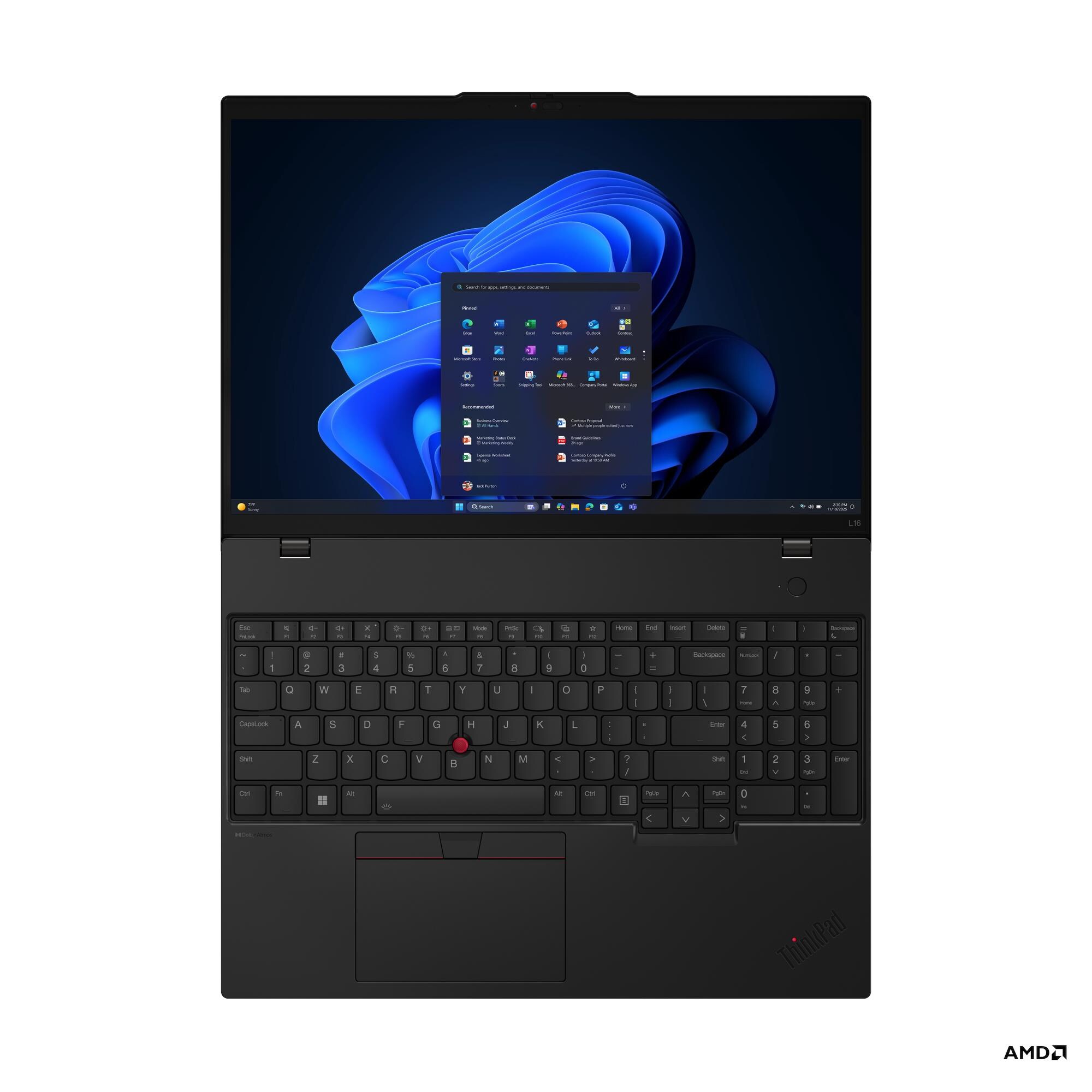 Obrázek Lenovo ThinkPad L/L16 Gen 2 (AMD)/R7PRO-250/14"/WUXGA/32GB/1TB/AMD int/W11P/Black/3R On-Site
