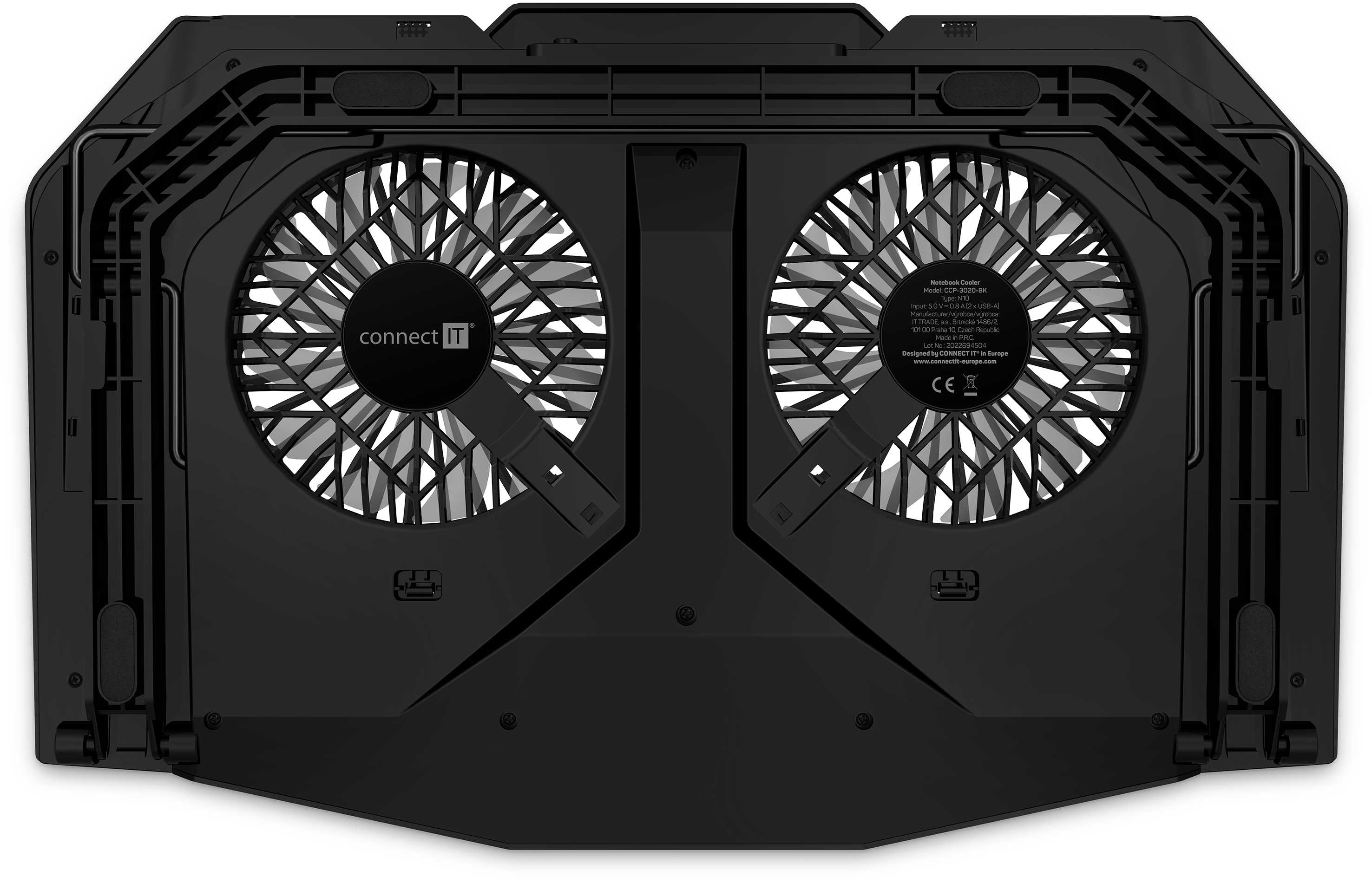 CONNECT IT NEO RGB chladicí podložka pod notebook, ČERNÁ