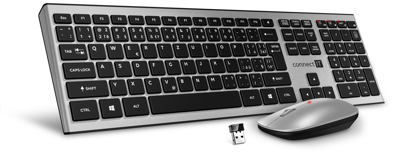 CONNECT IT Combo bezdrátová stříbrná