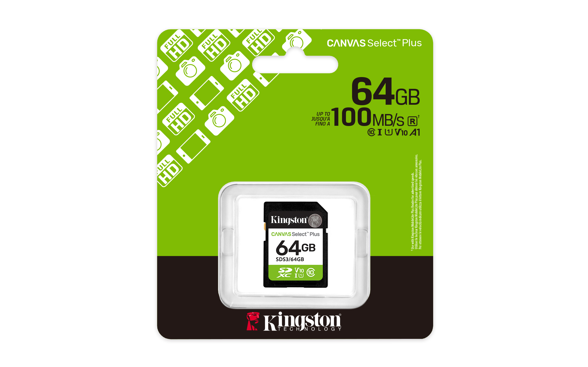 Obrázek Kingston Canvas Select Plus/SDXC/64GB/UHS-I U1 / Class 10