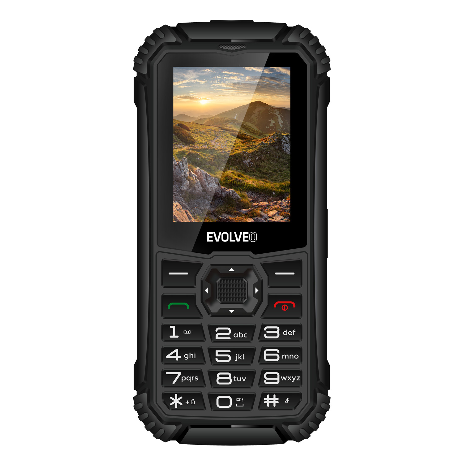 Obrázek EVOLVEO StrongPhone Q1, vodotěsný odolný Dual SIM telefon, černý