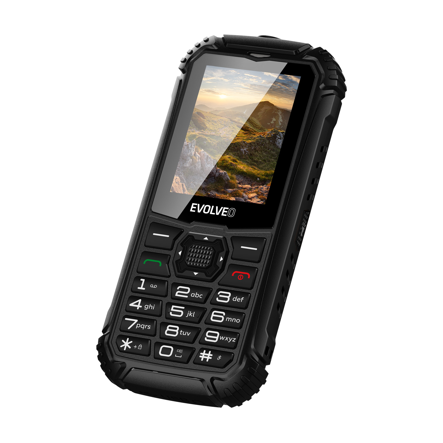 Obrázek EVOLVEO StrongPhone Q1, vodotěsný odolný Dual SIM telefon, černý