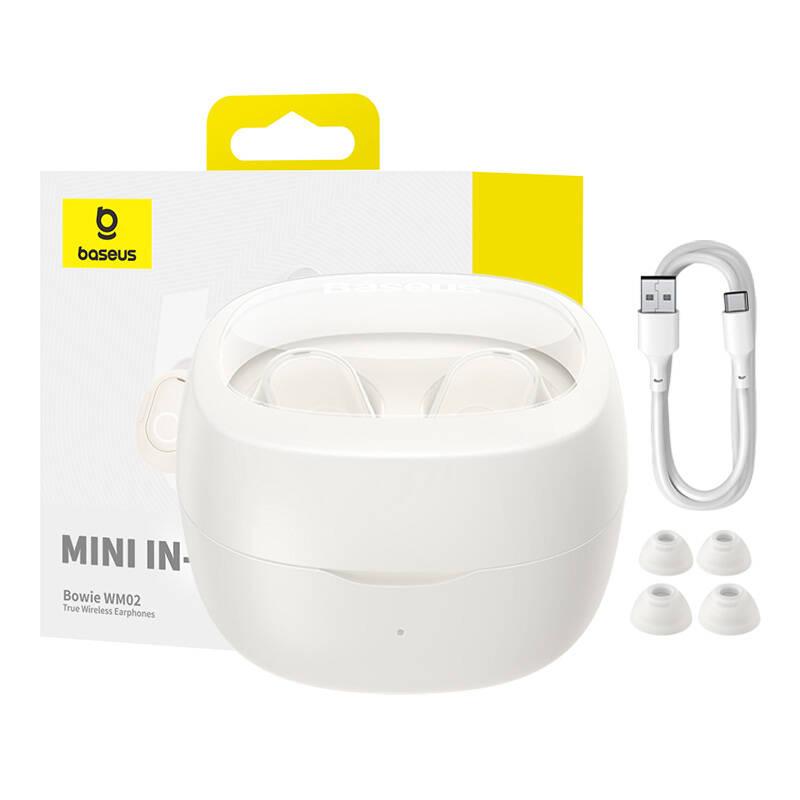 Obrázek Baseus Bluetooth sluchátka Bowie WM02 bílá