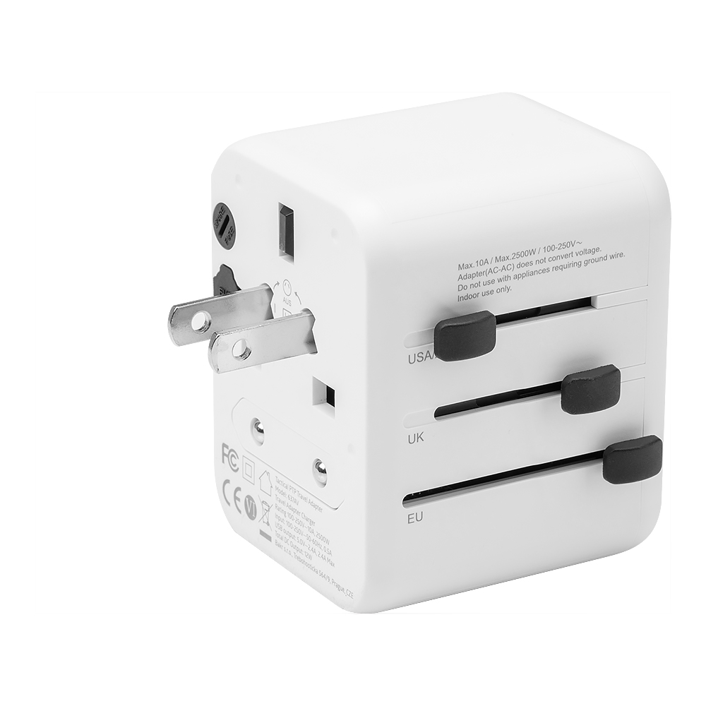 Obrázek Tactical PTP Travel Adapter White
