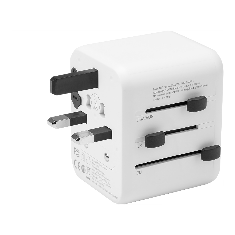 Obrázek Tactical PTP Travel Adapter White