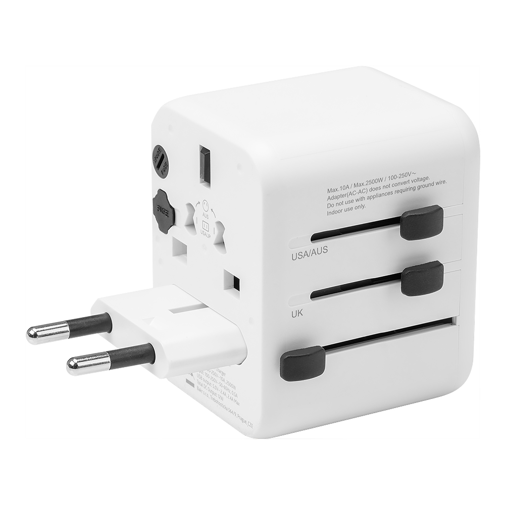 Obrázek Tactical PTP Travel Adapter White