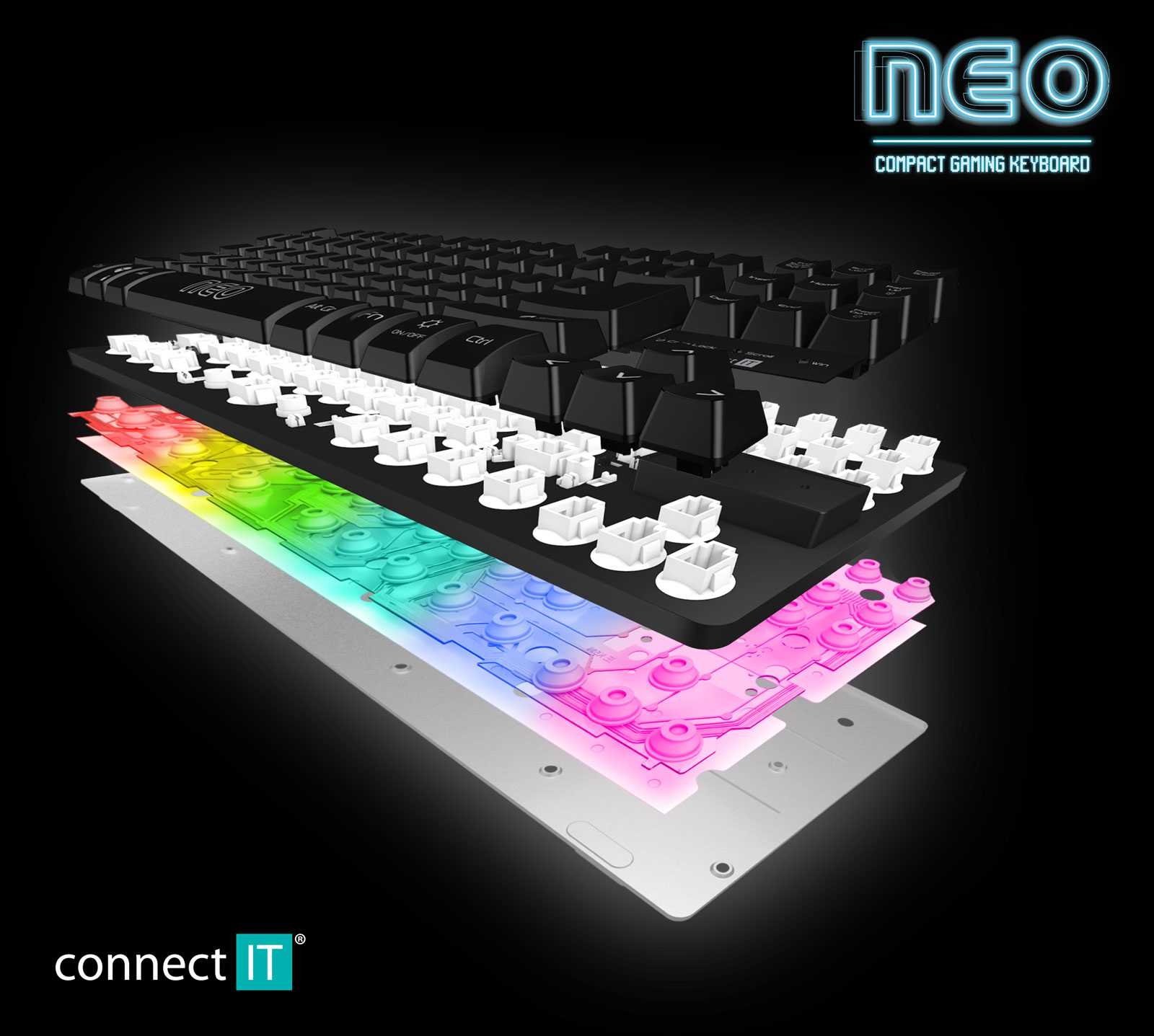 Obrázek CONNECT IT NEO Compact herní klávesnice