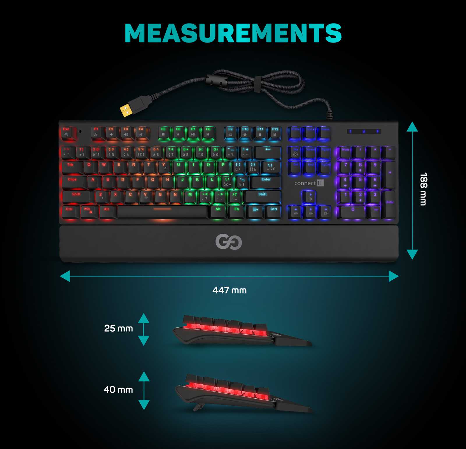 Obrázek CONNECT IT GG mechanická herní klávesnice