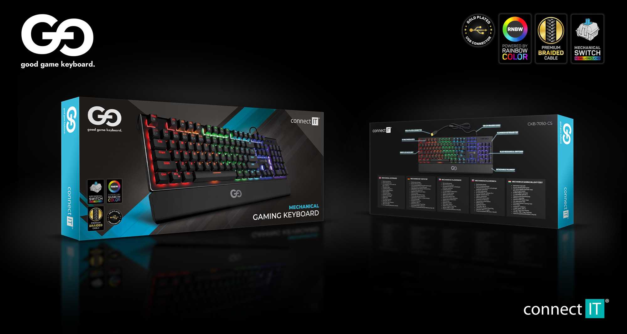 Obrázek CONNECT IT GG mechanická herní klávesnice