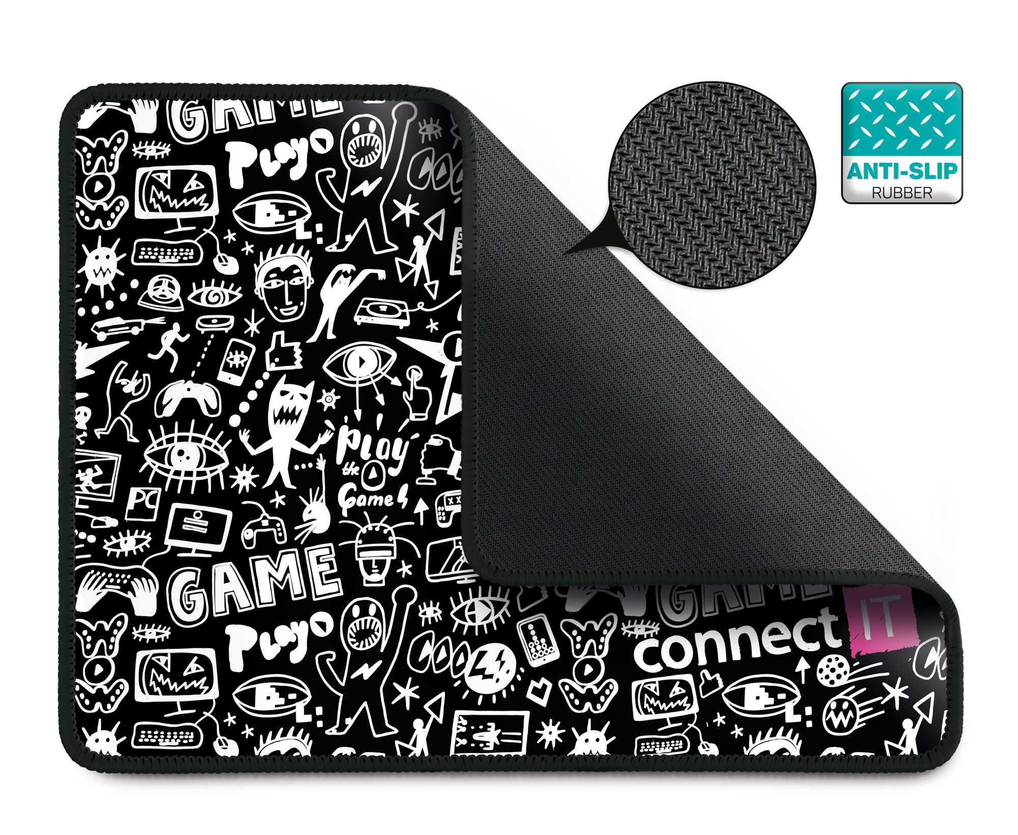 Obrázek CONNECT IT DOODLE podložka pod myš, vel. S