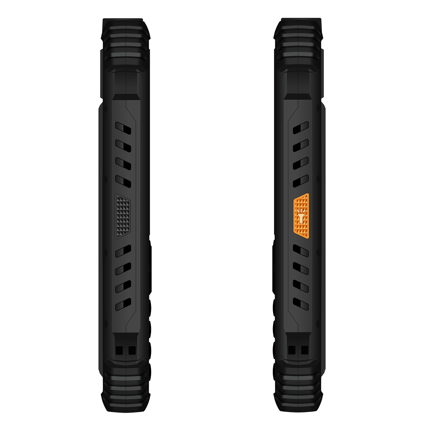 Obrázek EVOLVEO StrongPhone Q1, vodotěsný odolný Dual SIM telefon, černo-oranžový